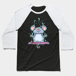 Yoga Spiritual Mouse Pet Owners Baseball T-Shirt